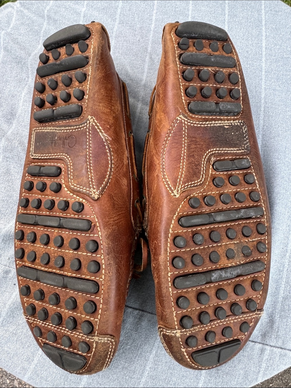 Cole Haan Men's Tan Leather Boat Shoes - Picture 2 of 3